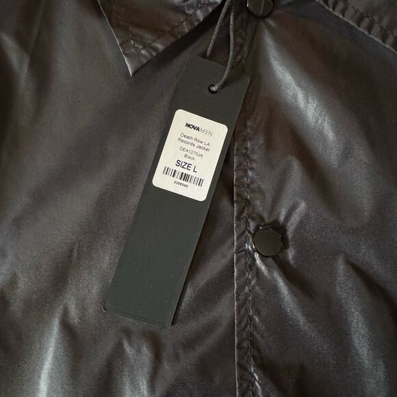 New Fashion Nova Death Row Records Bomber Black Jacket Size Large LA Hip Hop - Picture 6 of 10